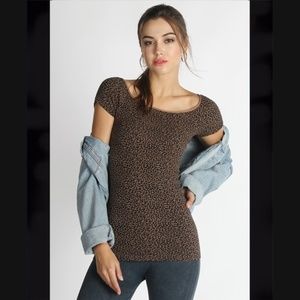 Sexy Taupe Cheetah Print Top